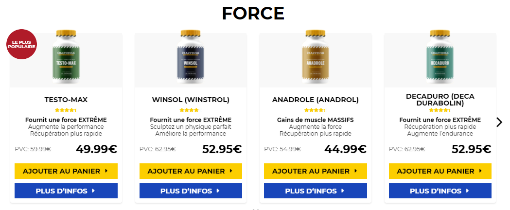 steroide anabolisant musculation achat Anavar